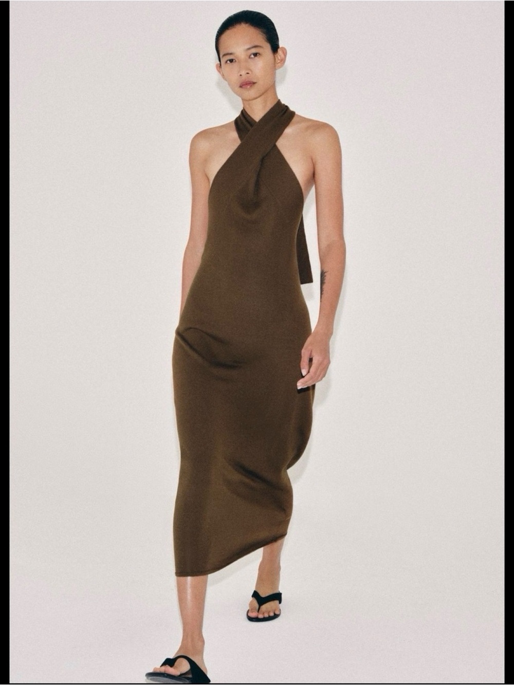 ZARA - KNIT Halter Midi Dress NWTโ๏ธRef:2142/142